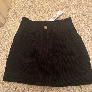 New girls black corduroy skirt gap size 2